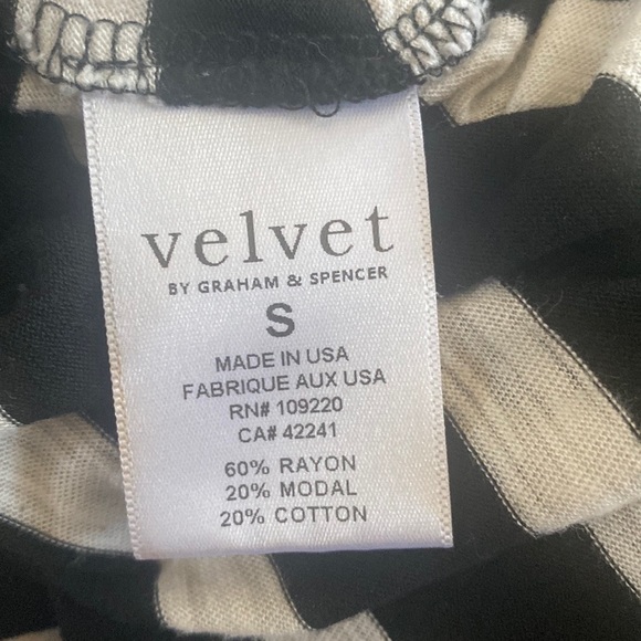 Lilly Aldridge for Velvet Black and White Striped Mini T-Shirt Dress - Picture 5 of 6